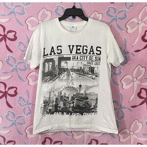 Yazbek Las Vegas Aka City Of Sin Graphic Yolo Shirt Size Large